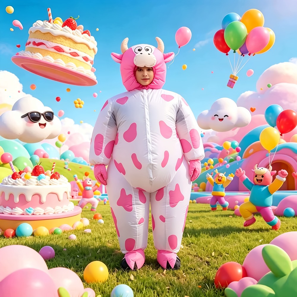 Funny Inflatable Pink Cow Cost - огляд і ціна Costumes