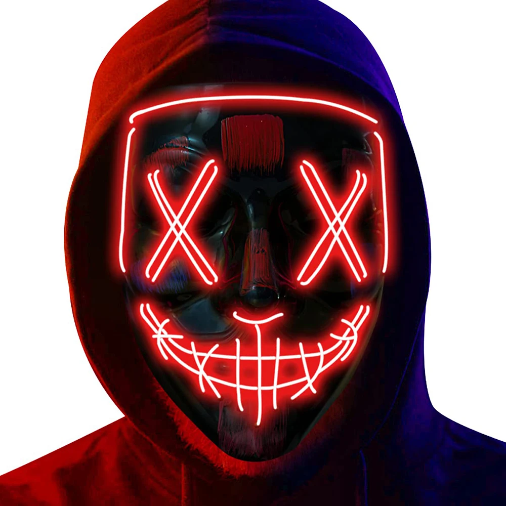 Adult Kids  Halloween Neon Led - огляд і ціна Led Purge Mask Halloween