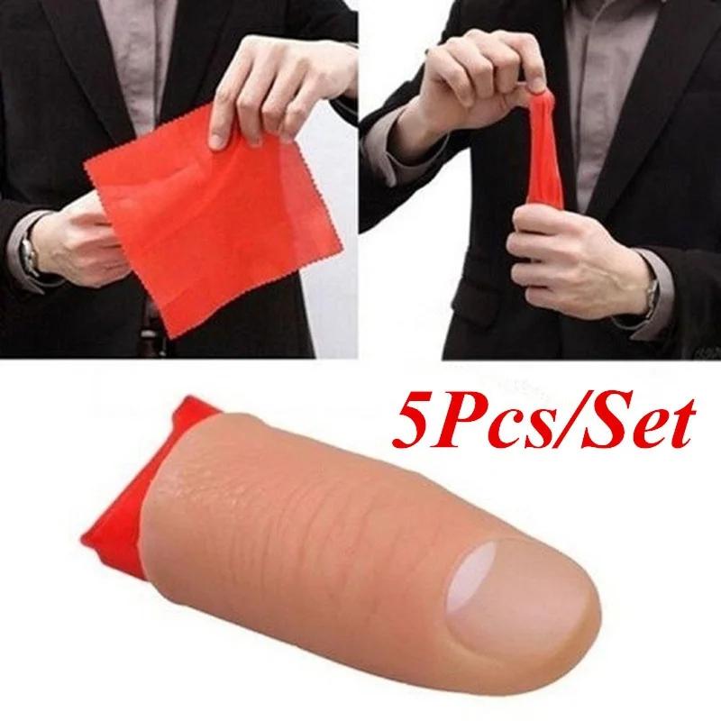 5Pcs/Set Fakes Soft Thumb Tip  - огляд і ціна Thumb Tip Magic Trick Set