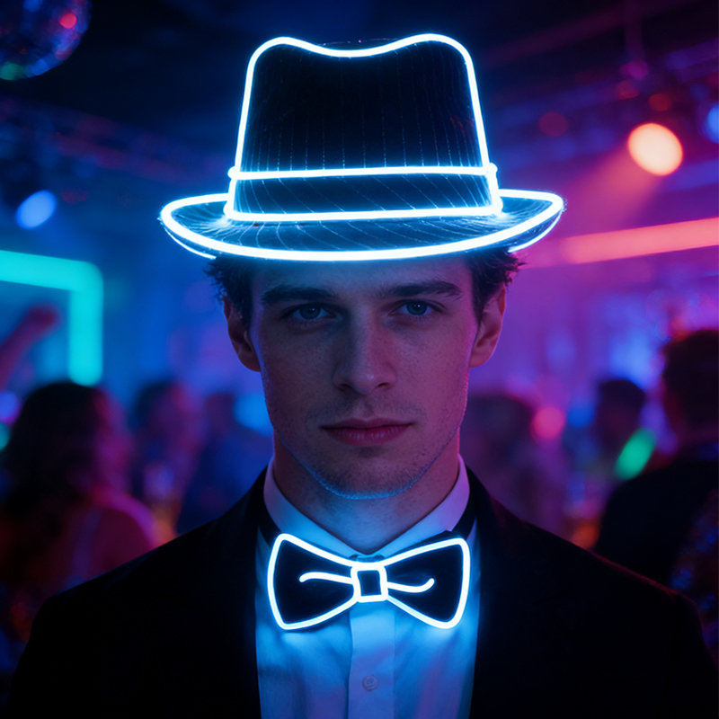Men Gift Neon EL Wire Glowing  - огляд і ціна Glow In The Dark Party Glasses