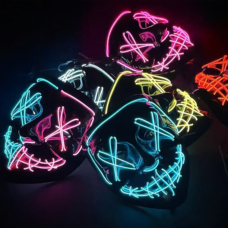 Scary Wireless Luminous LED Pu - огляд і ціна Led Purge Mask Halloween