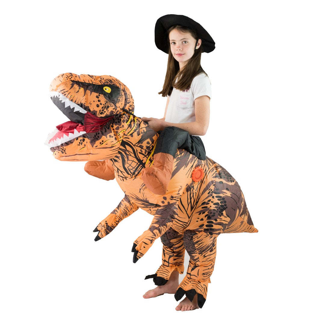 Adult Funny Riding Brown Dinos - огляд і ціна Inflatable Dinosaur Costume Adult