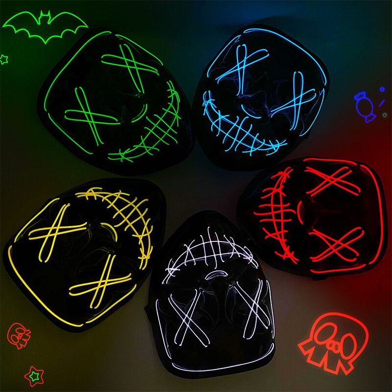 Halloween Neon Led Purge Mask  - огляд і ціна Led Purge Mask Halloween